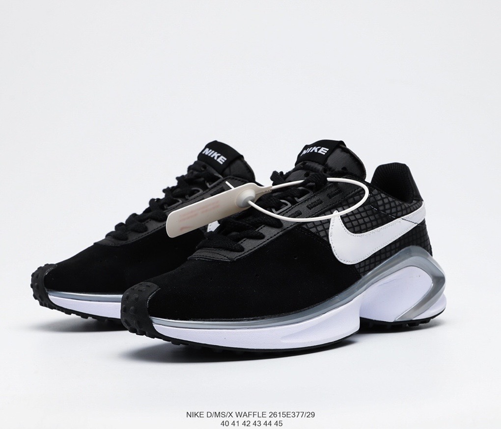 2020 Nike D-MS-X Waffle Black White Running Shoes